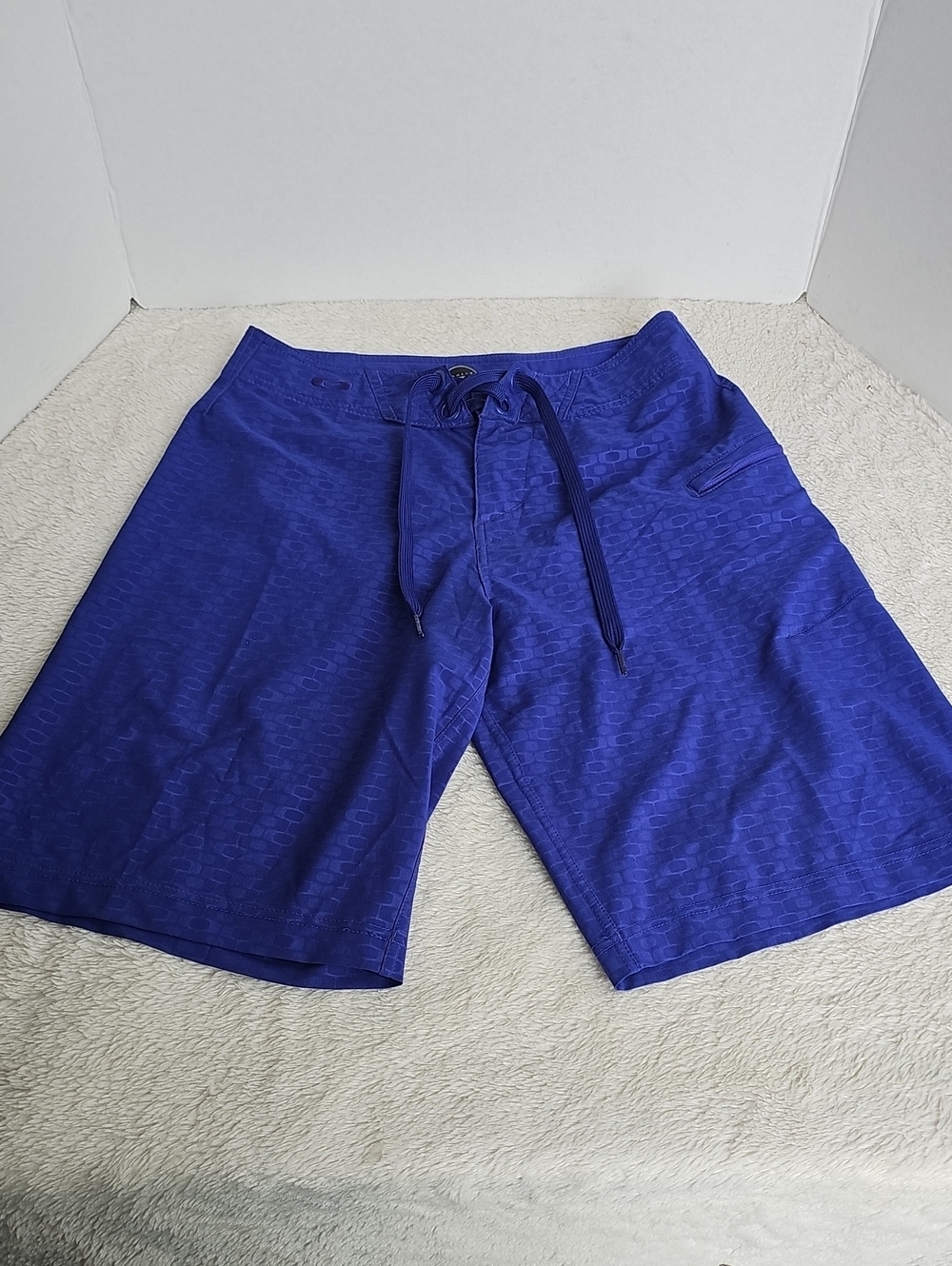 Oakley Men’s Blue Graphic Print Board Shorts Swim Trunks Size 28